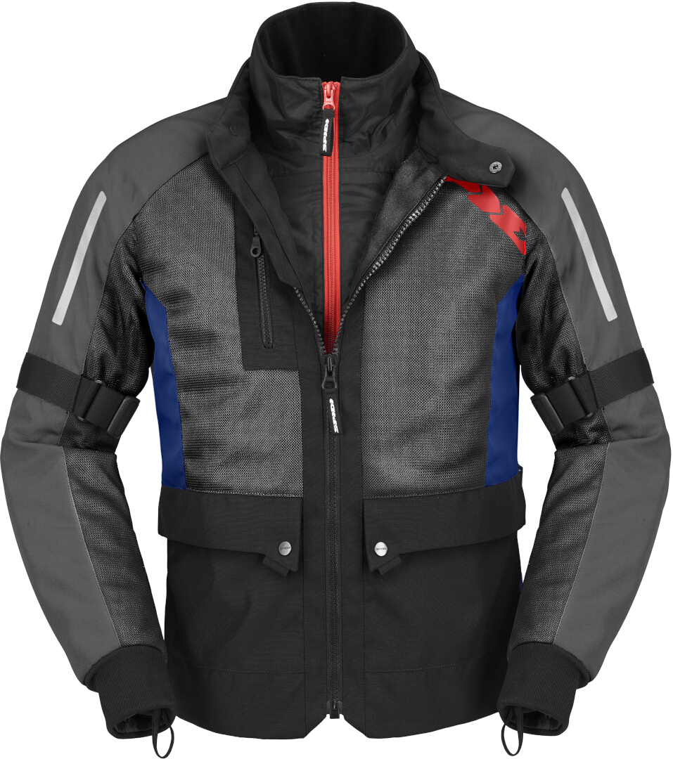 Spidi Net H2Out waterproof Motorcycle Textile Jacket black/grey/blue M Figure 1
