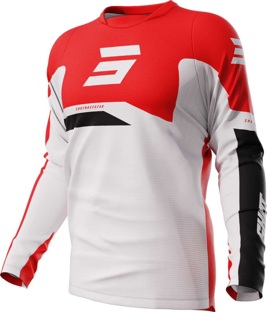 Shot Devo Star Motorcross Jersey rood/wit L Figuur 1