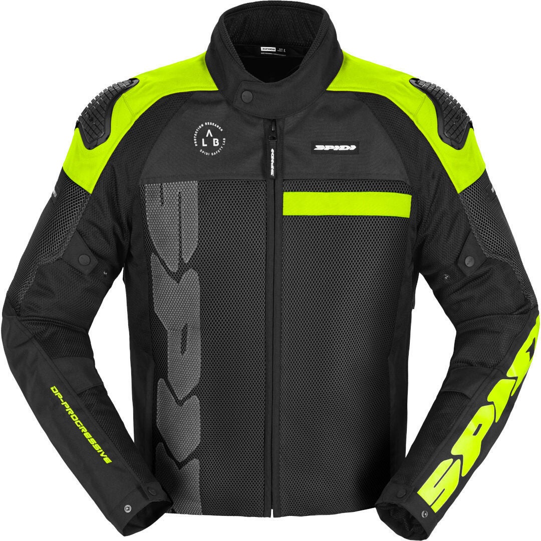 Spidi Progressive Net WindOut Motorcycle Textile Jacket black/neon 3XL Figure 1