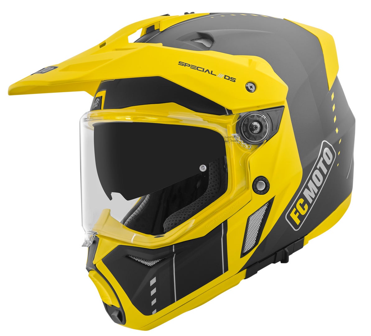 FC-Moto Merkur Pro Air Casco Enduro nero/giallo S Figura 1