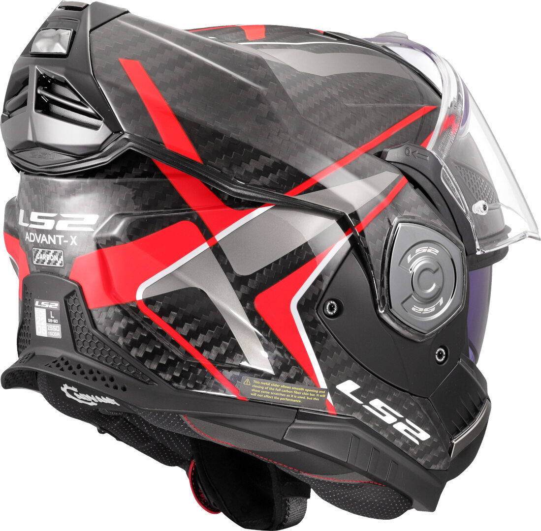 LS2 FF901 Advant X Carbon Future II Helm Rood S (55/56) Figuur 11