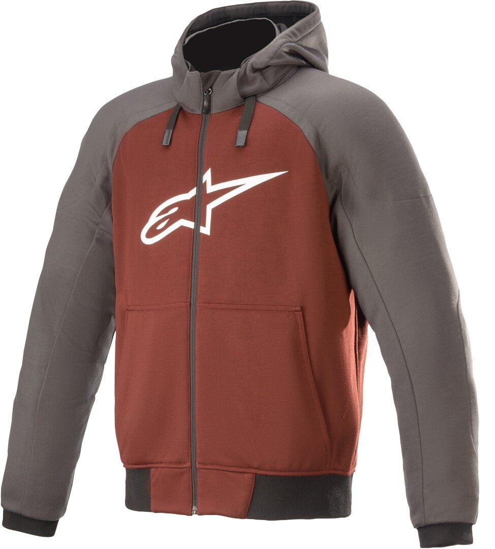 Alpinestars Chrome Sport Motorrad Hoodie rot/grau 4XL Abbildung 1