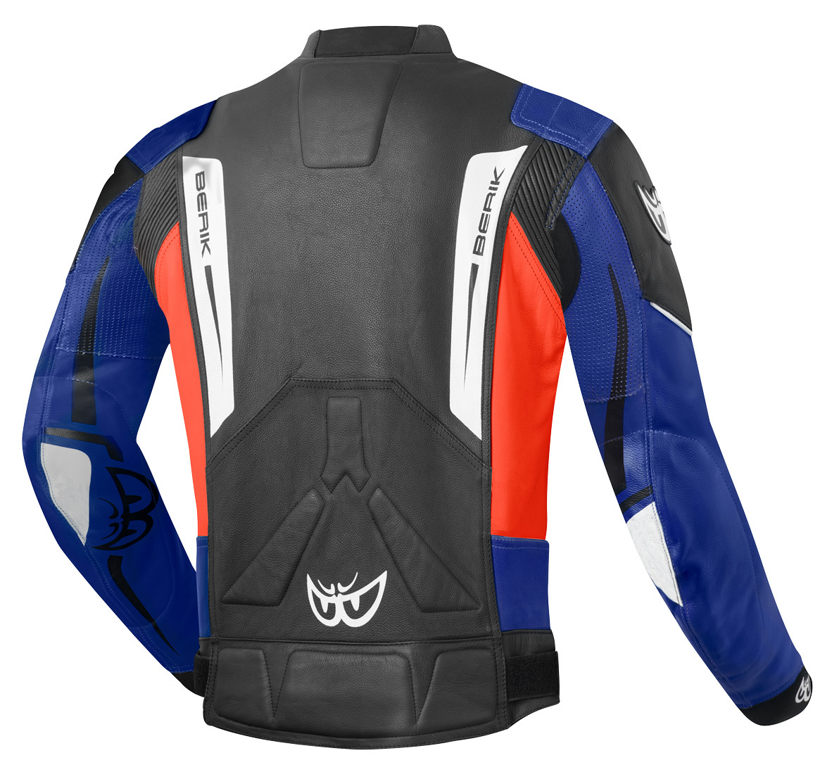 Berik Striper Evo Motorcycle Leather Jacket black/red/blue 54 Figure 2