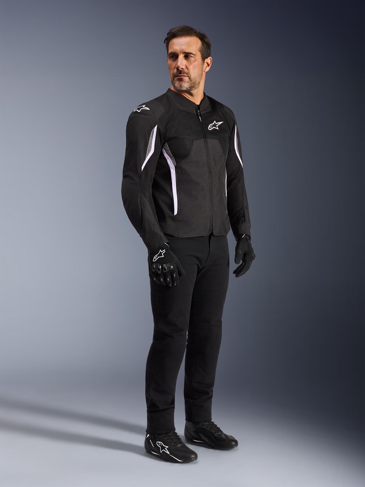 Alpinestars AST V3 Air Veste textile de moto perforée Noir/Gris/Blanc S Figure 8