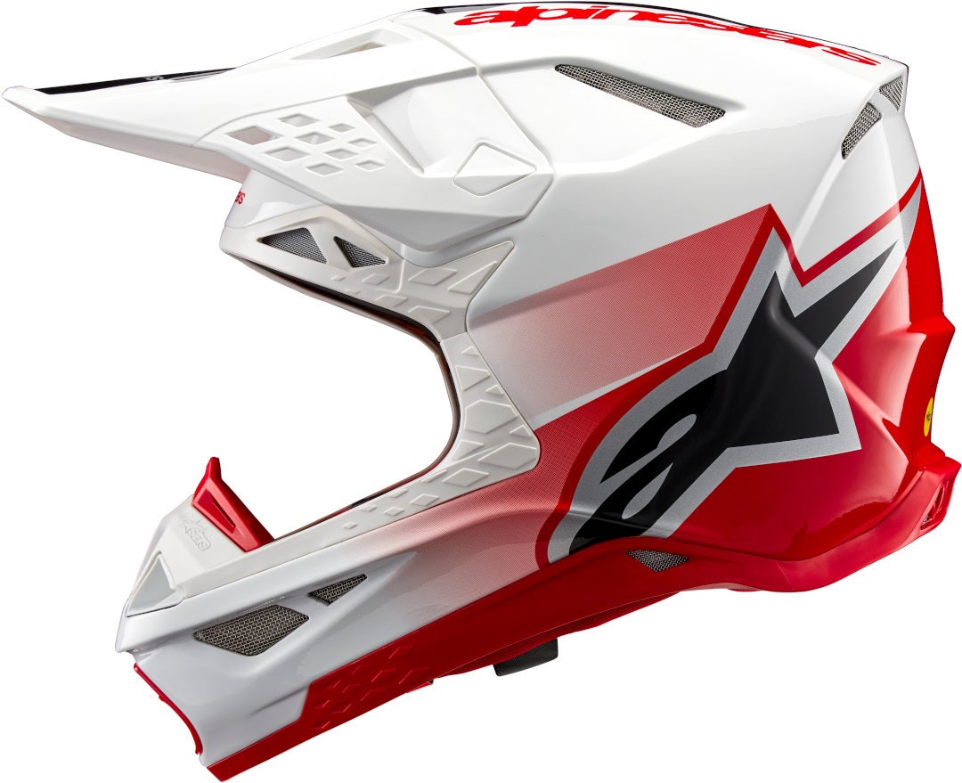 Alpinestars Supertech S-M10 Unite 2024 Casco Motocross bianco/rosso S (55/56) Figura 6