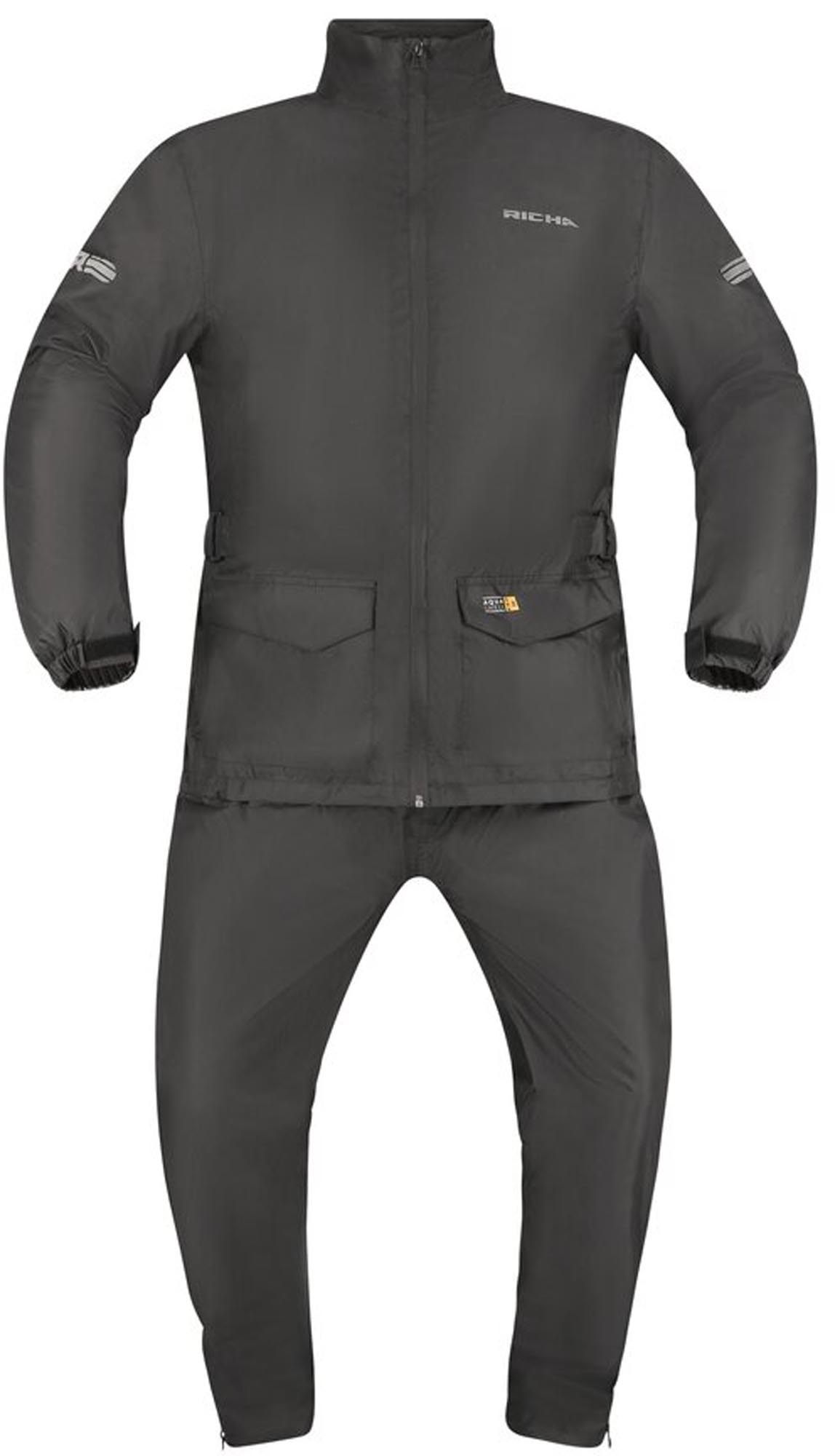 Richa Monsoon Tweedelig Motorfiets Regenpak Zwart M Figuur 3