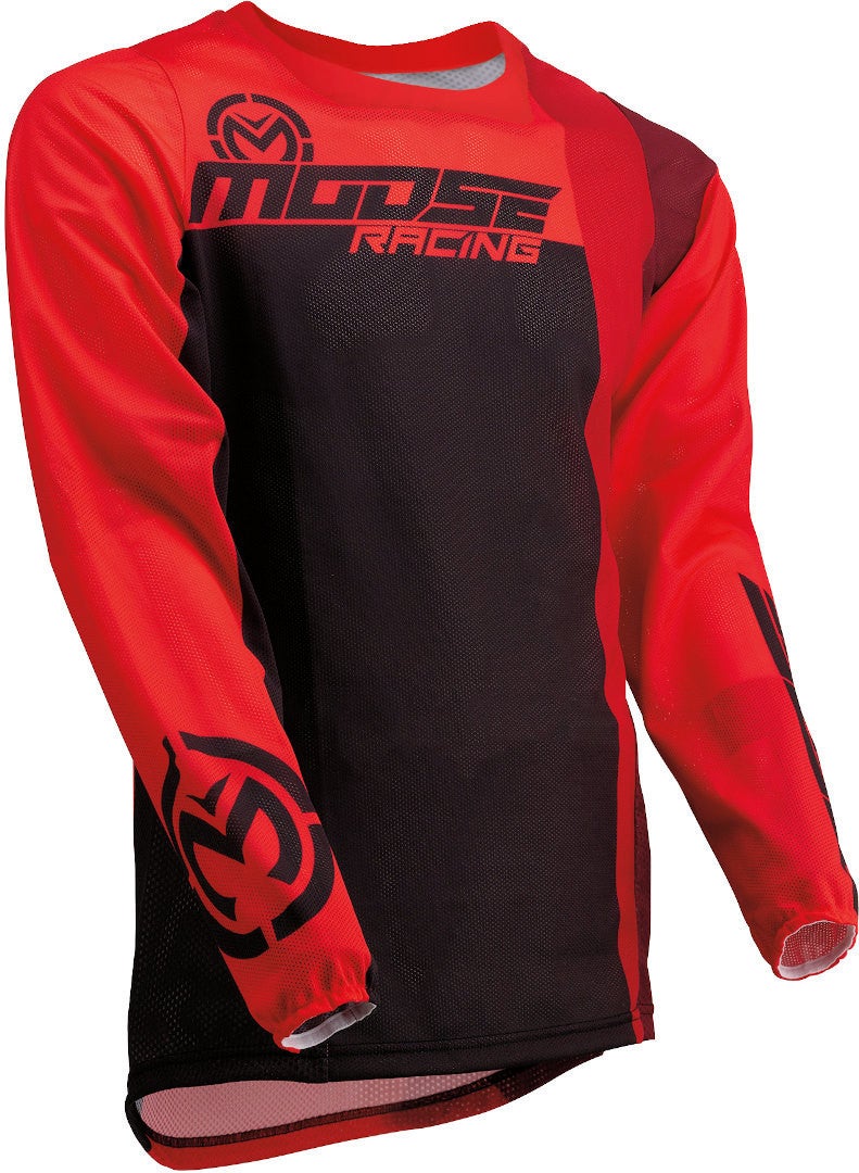 Moose Racing Sahara S20 Motocross Jersey sort/rød L Figur 1