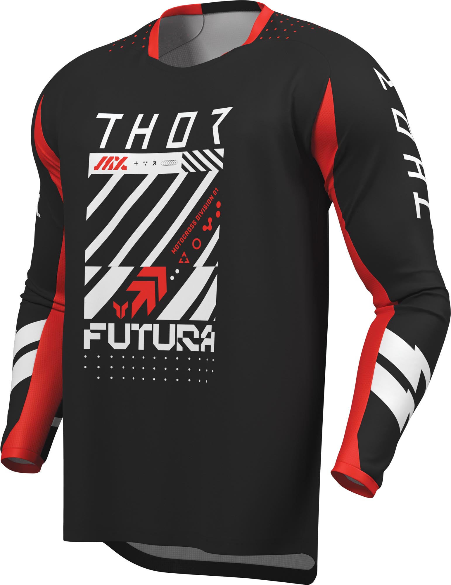 Thor Launchmode Futura Motocross trøje sort/rød 3XL Figur 1