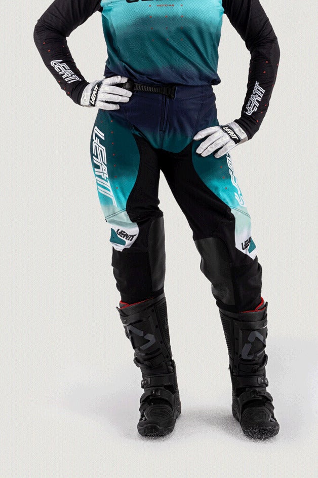 Leatt Moto 4.5 Lite Dame Motocross bukser sort/blå/hvid L Figur 5