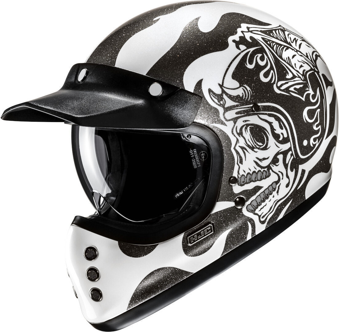 HJC V60 Flame Casco Bianco/nero S (55/56) Figura 2