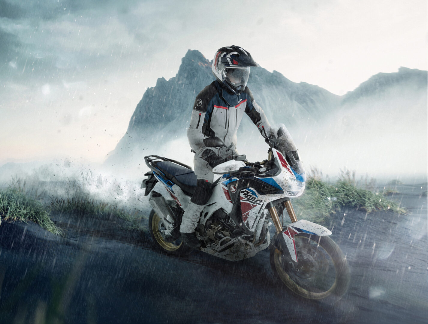 Bering Freeway waterproof Motorcycle Textile Jacket grey/blue M Figure 3