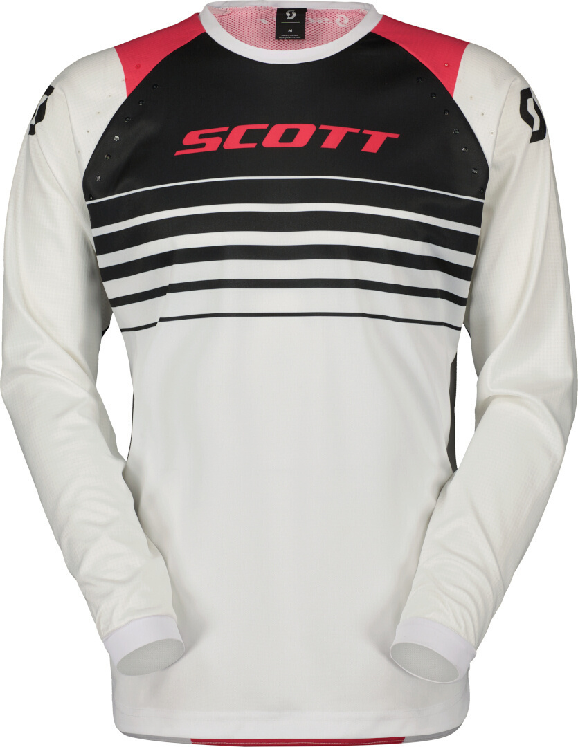 Scott Evo Swap Tricou de motocross Alb/roz S Figura 1