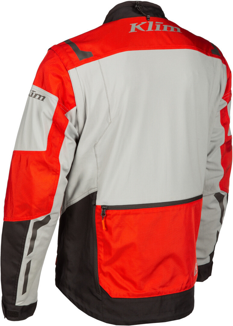 Klim Dakar Motorcycle Textile Jacket grey/black/red XXL Figure 2