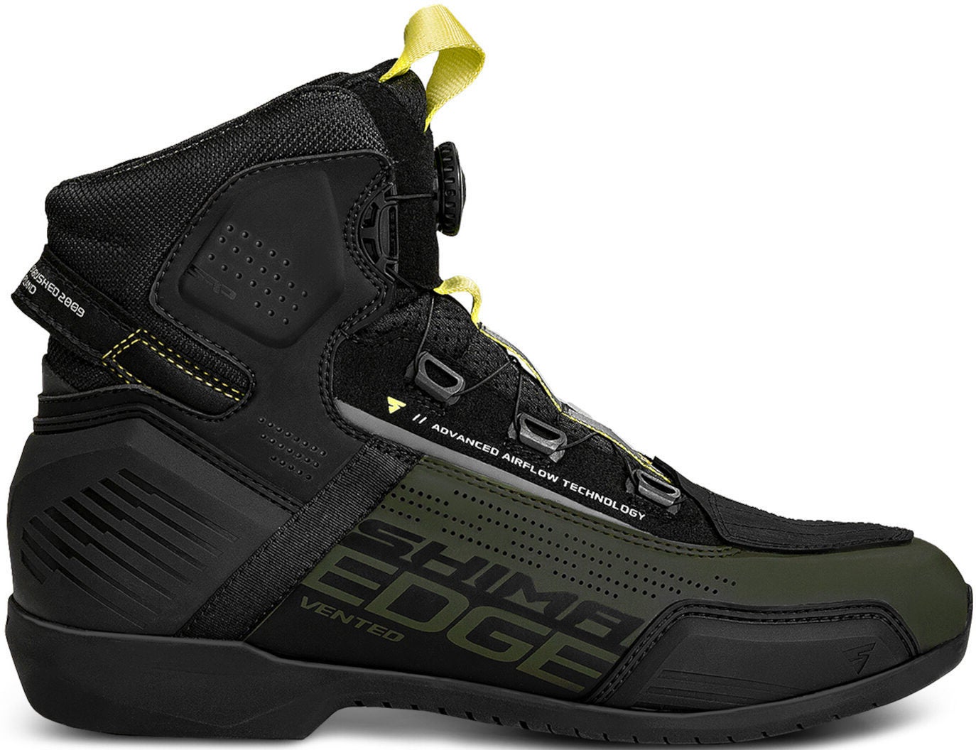 SHIMA Edge Vented Motorcykel sko sort/mørkegrøn 43 Figur 2