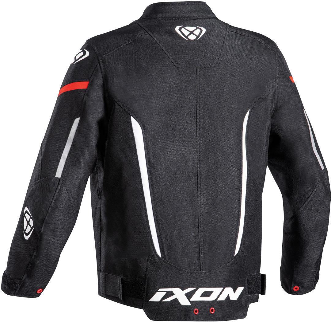 Ixon Striker Kinder Motorrad Textiljacke schwarz/weiß/rot 14 Jahre Abbildung 2