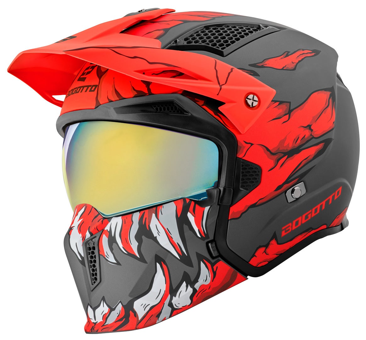 Bogotto Radic Skulash Casco rosso/nero L Figura 8