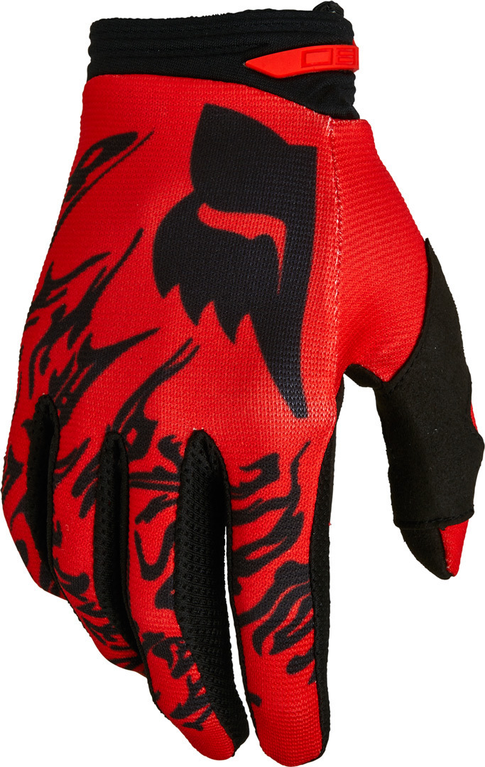 FOX 180 Peril Motocross handsker sort/rød M Figur 1