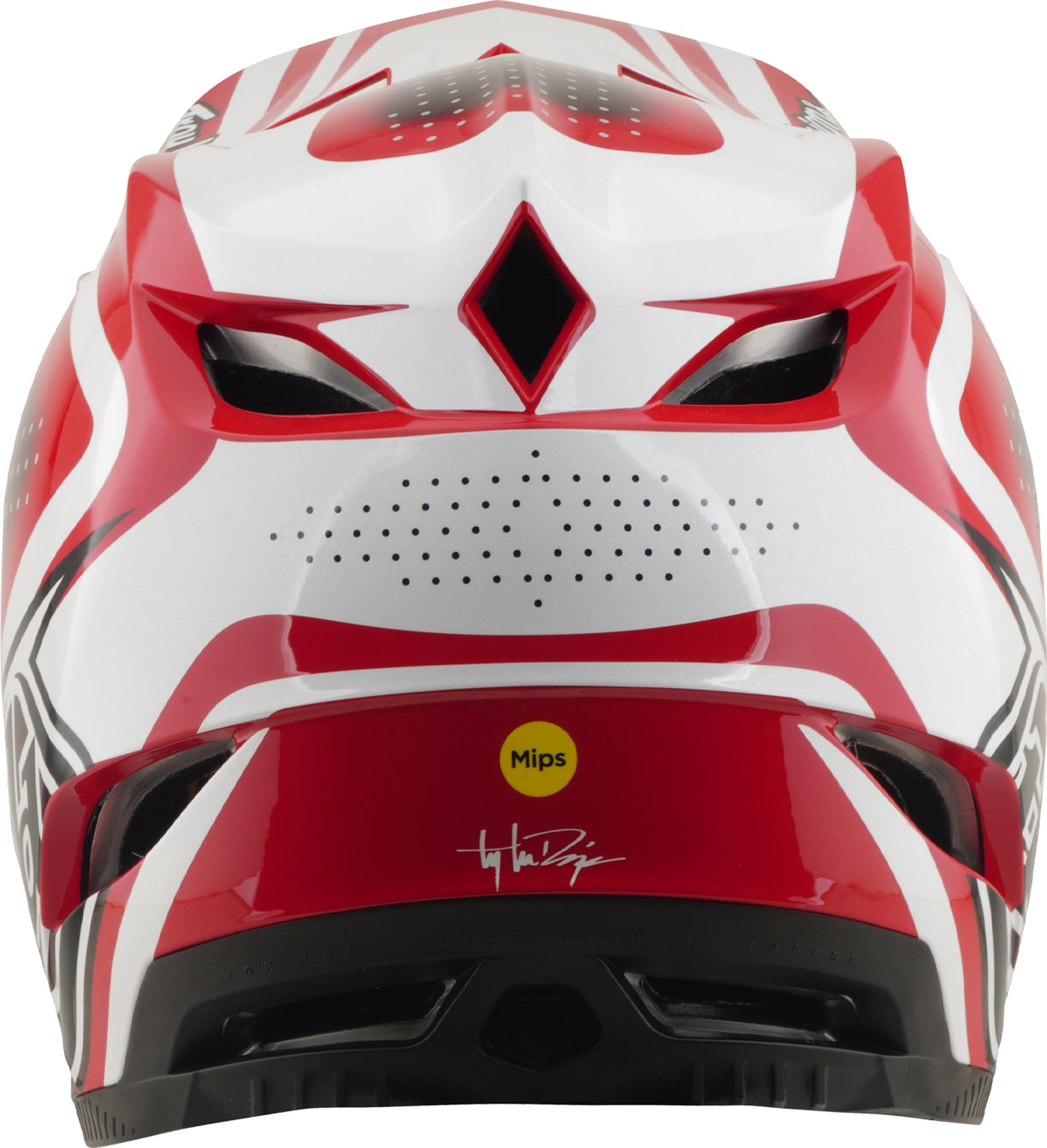 Troy Lee Designs D4 Polyacrylite MIPS The Line Cască de coborâre Roșu/Alb XXL (62/63) Figura 5