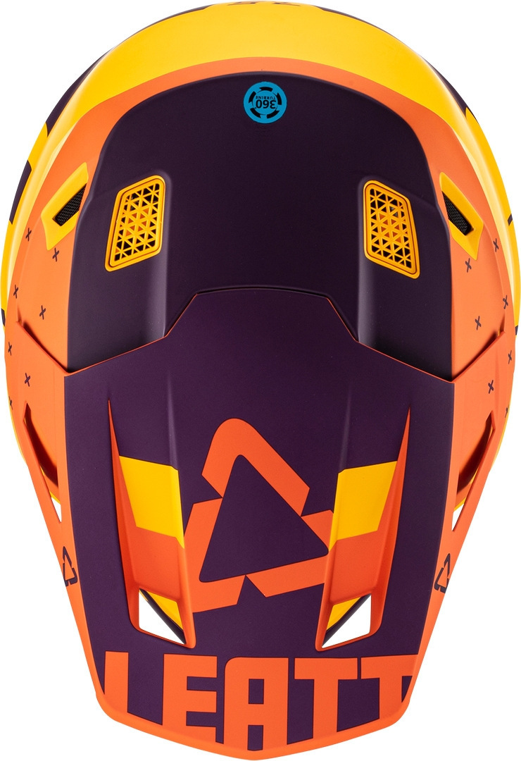 Leatt 7.5 Tricolor Cască de motocross cu ochelari de protecție portocaliu XS (53/54) Figura 2