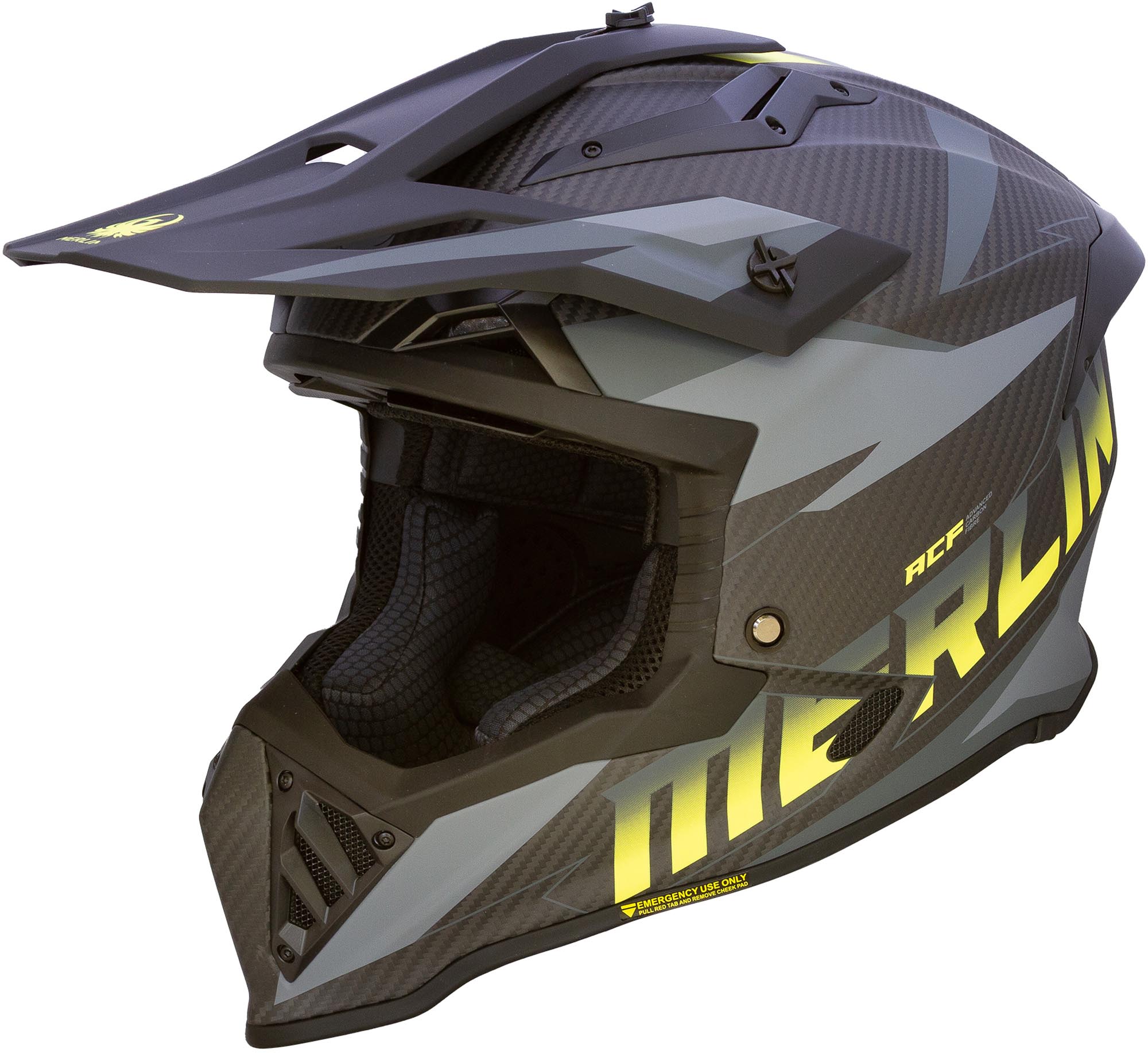 Merlin Recon Code Matt Carbon Motocross Helmet-image-933665487