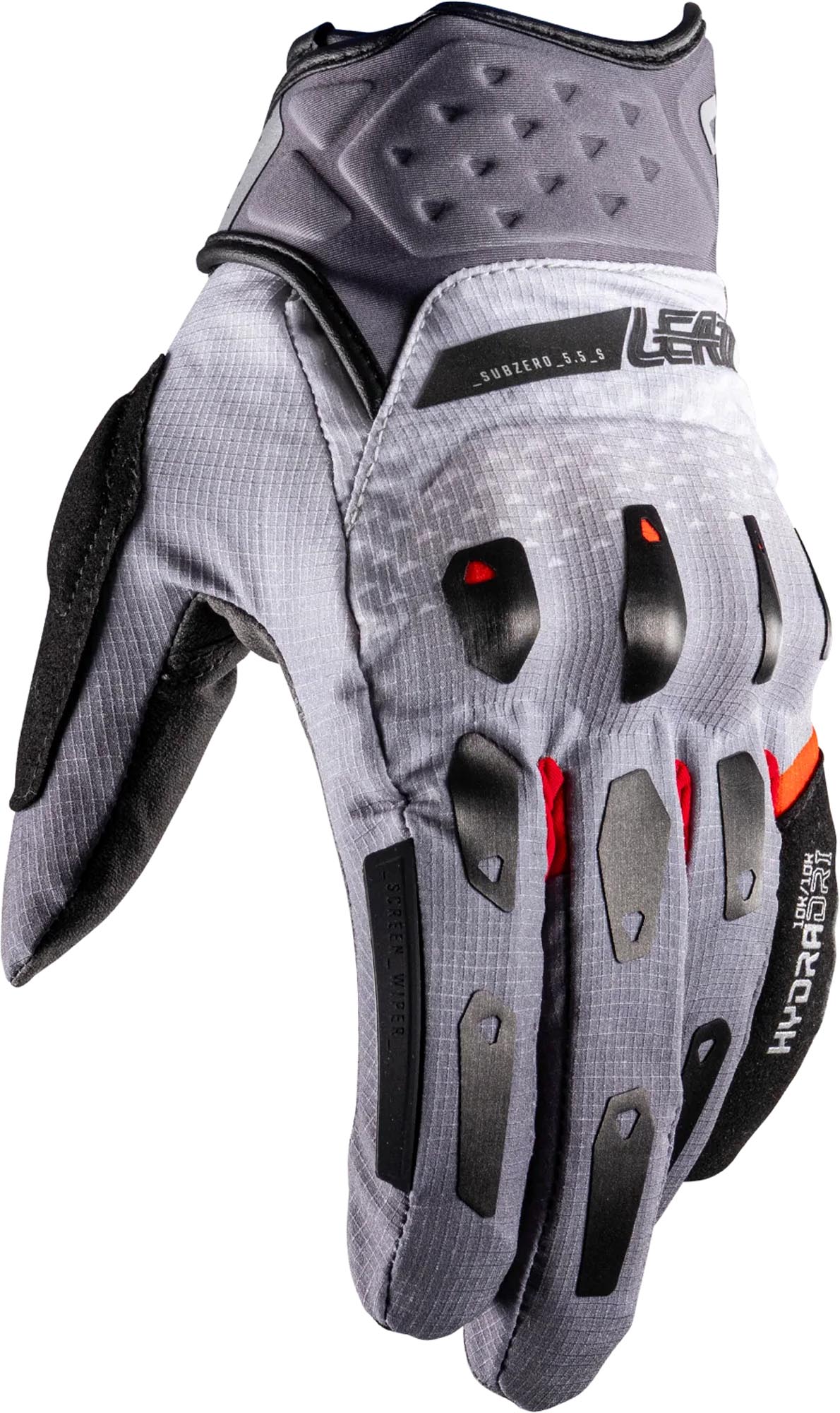 Leatt ADV SubZero 5.5 Short Mănuși de motocicletă Gri deschis/Roșu XL Figura 2