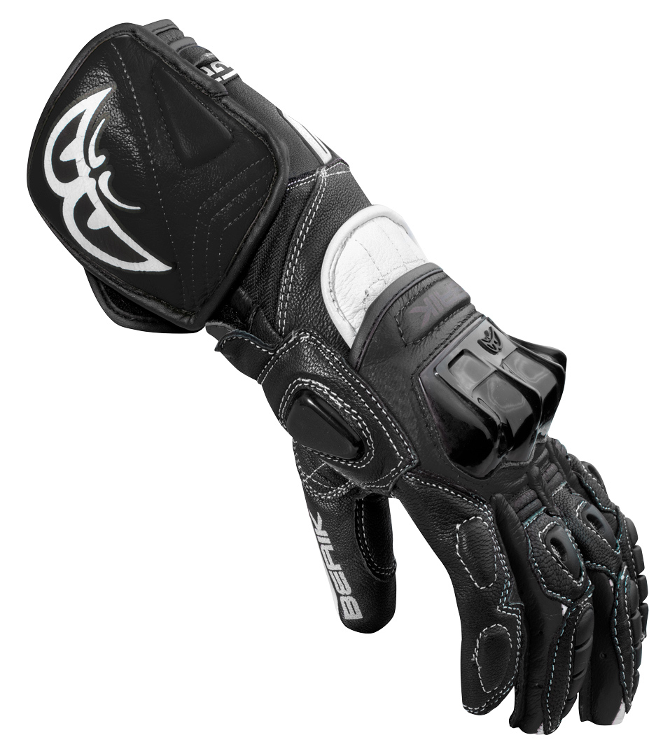 Berik Track Pro Motorcykelhandsker Sort/hvid S Figur 3