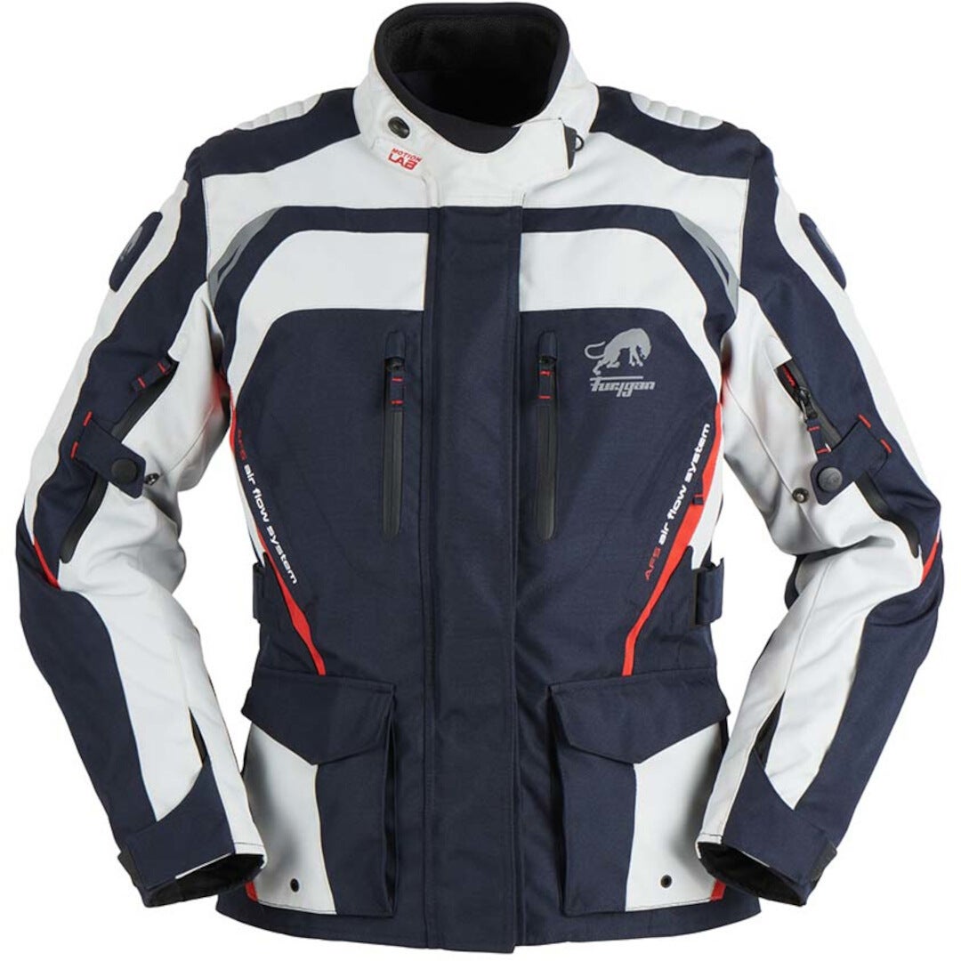 Furygan Apalaches Damen Motorrad Textiljacke blau/weiß/rot 3XL Abbildung 1