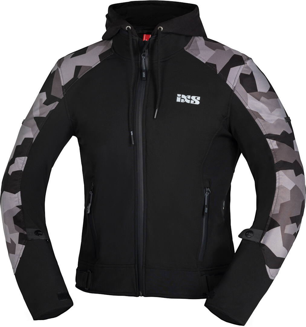 IXS Moto Camo Huvtröja med dragkedja för motorcykel XXL Figur 2