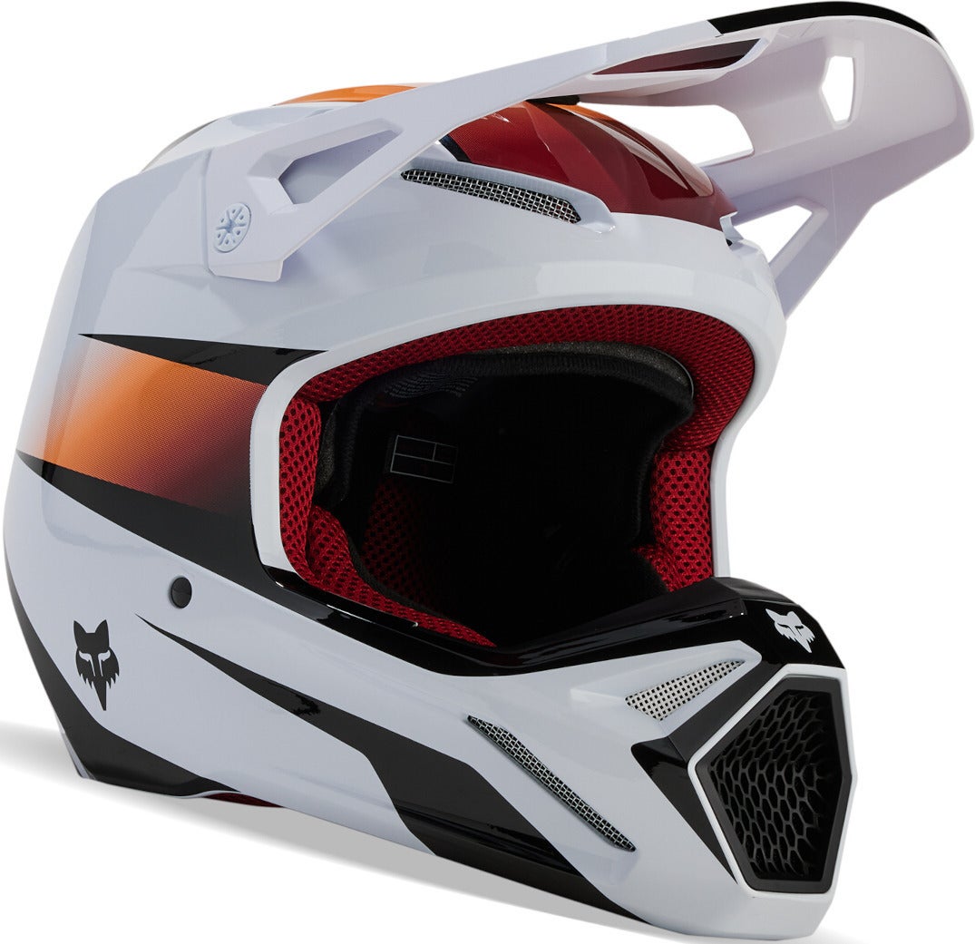 FOX V1 Flora MIPS Casque de motocross Blanc/Noir/Orange S (55/56) Figure 1