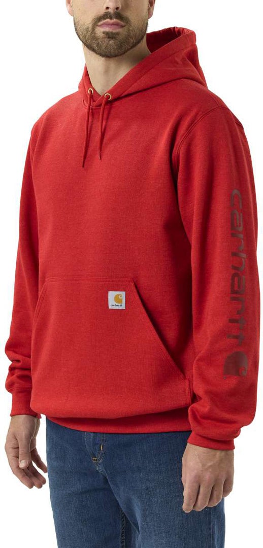 Carhartt Midweight Sleeve Logo Sudadera con capucha rojo/rojo M Figura 4