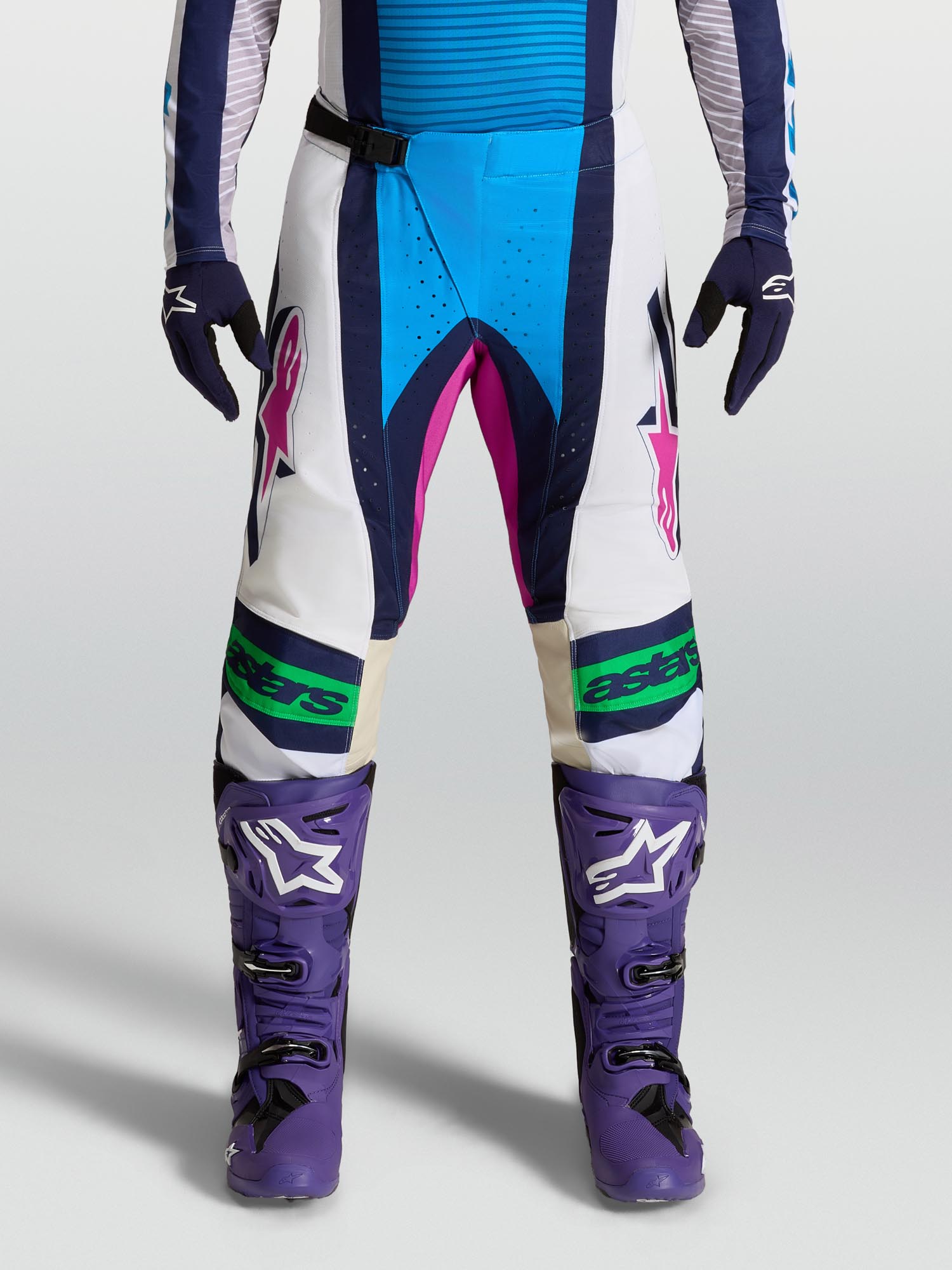 Alpinestars Techstar Maven モトクロスパンツ 白/青/緑 32 図6