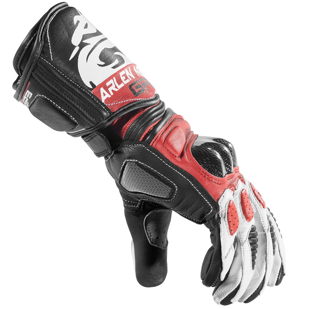 Arlen Ness Monza Gants de moto Blanc/Noir/Rouge M Figure 2