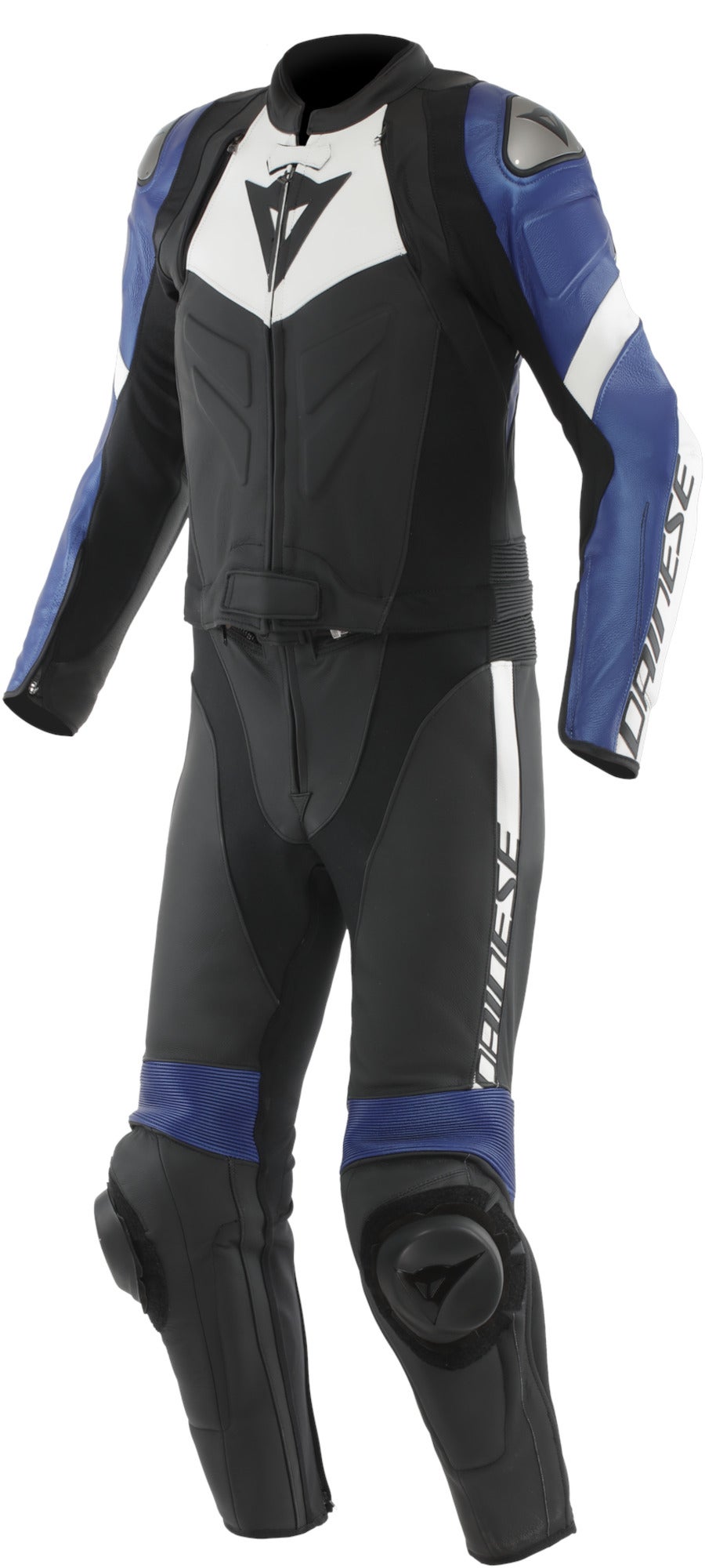 Dainese Avro 4 2-Piece Motorcycle Leather Suit black/white/blue 52 Figure 1