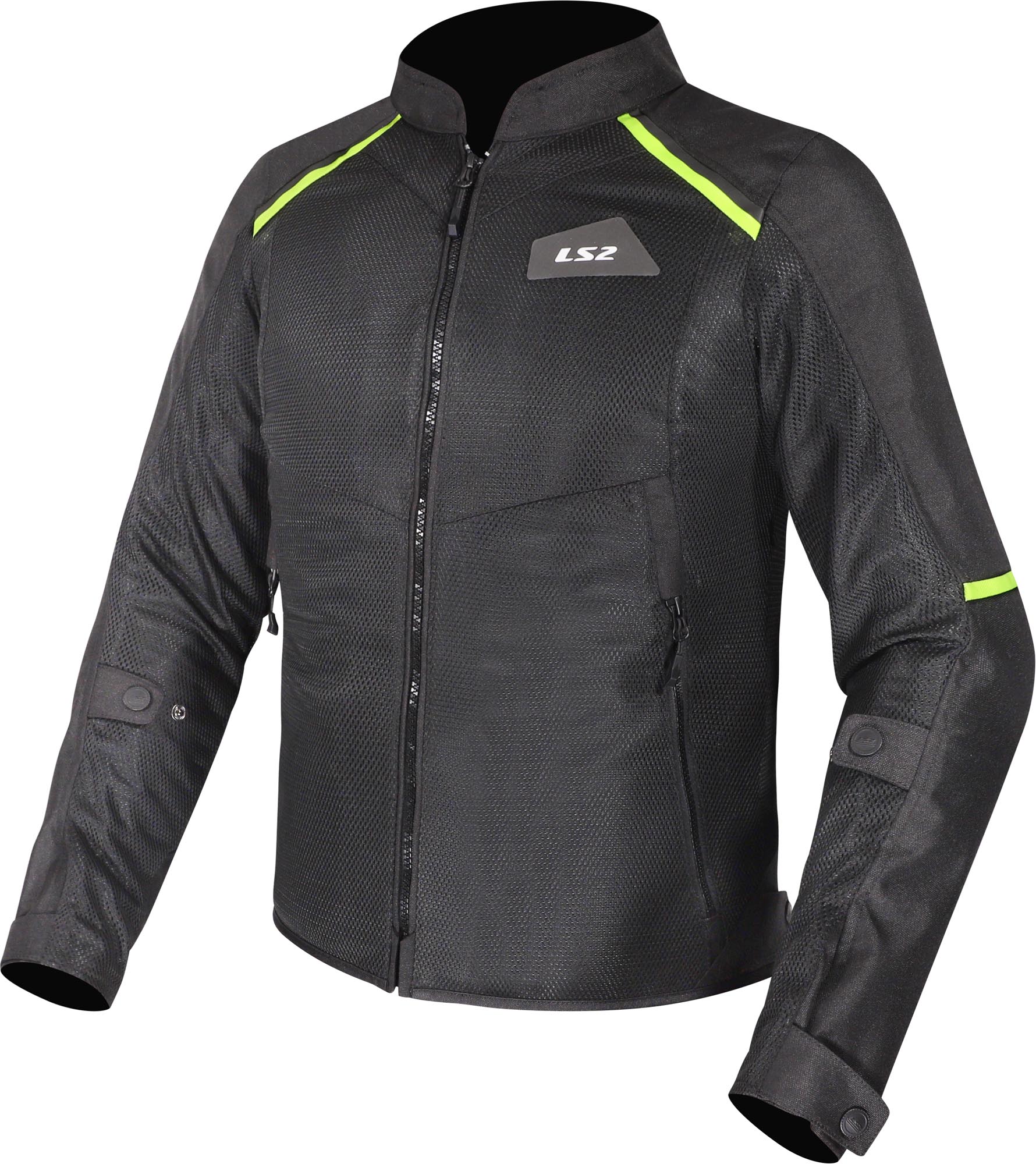 LS2 Breeze Textilní bunda pro motocykl černá/žlutá 2XL Obrázek 1