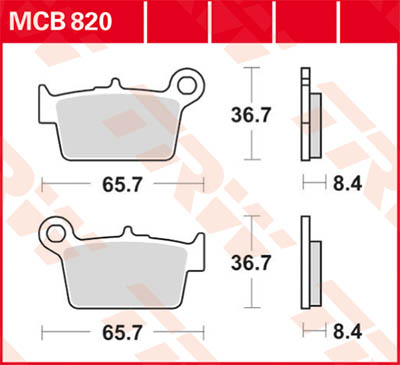 TRW Lucas Bremsbelag MCB820 Figur 1