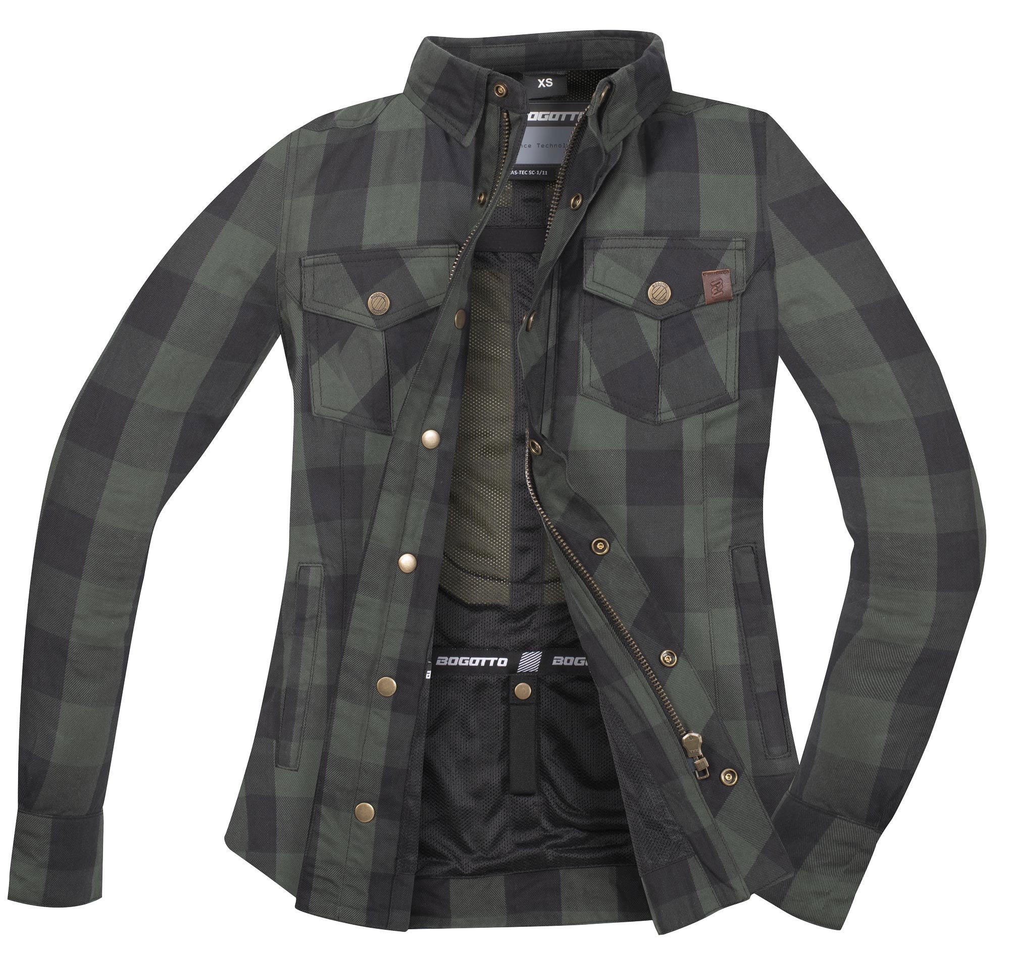 Side view of Bogotto Forgewood Ladies Motorcycle Shirt