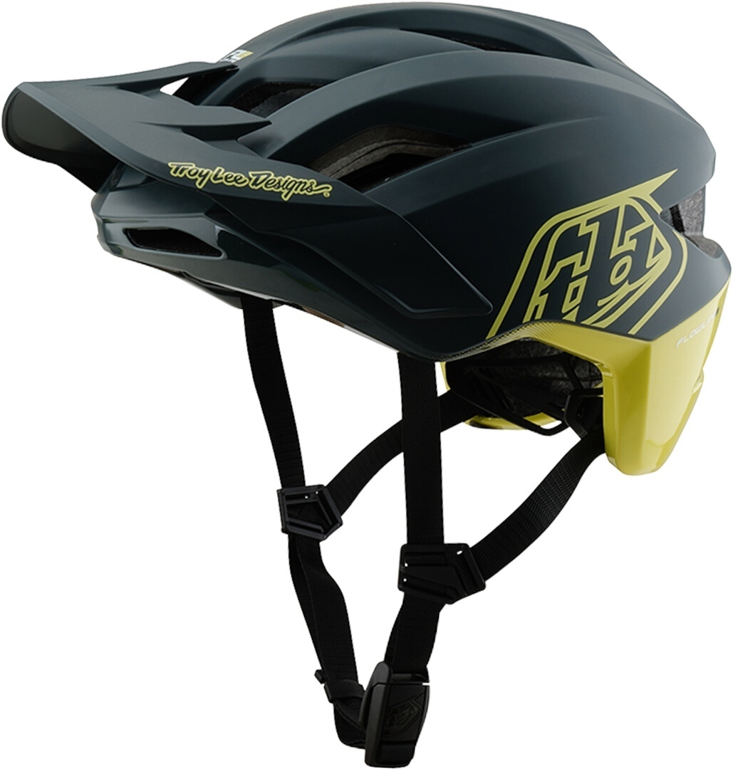 Troy Lee Designs Mips Flowline SE Badge Cască de bicicletă Gri mat/galben neon XL-XXL (60/63) Figura 5
