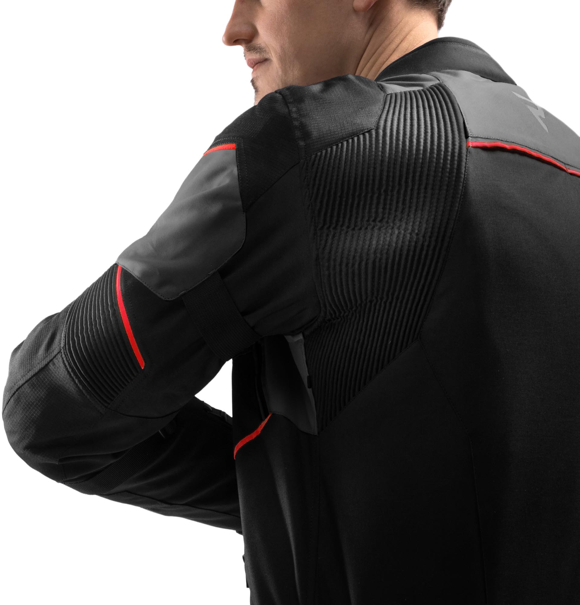 Rebelhorn Swift waterproof Motorcycle Textile Jacket black/grey/red 8XL Figure 7