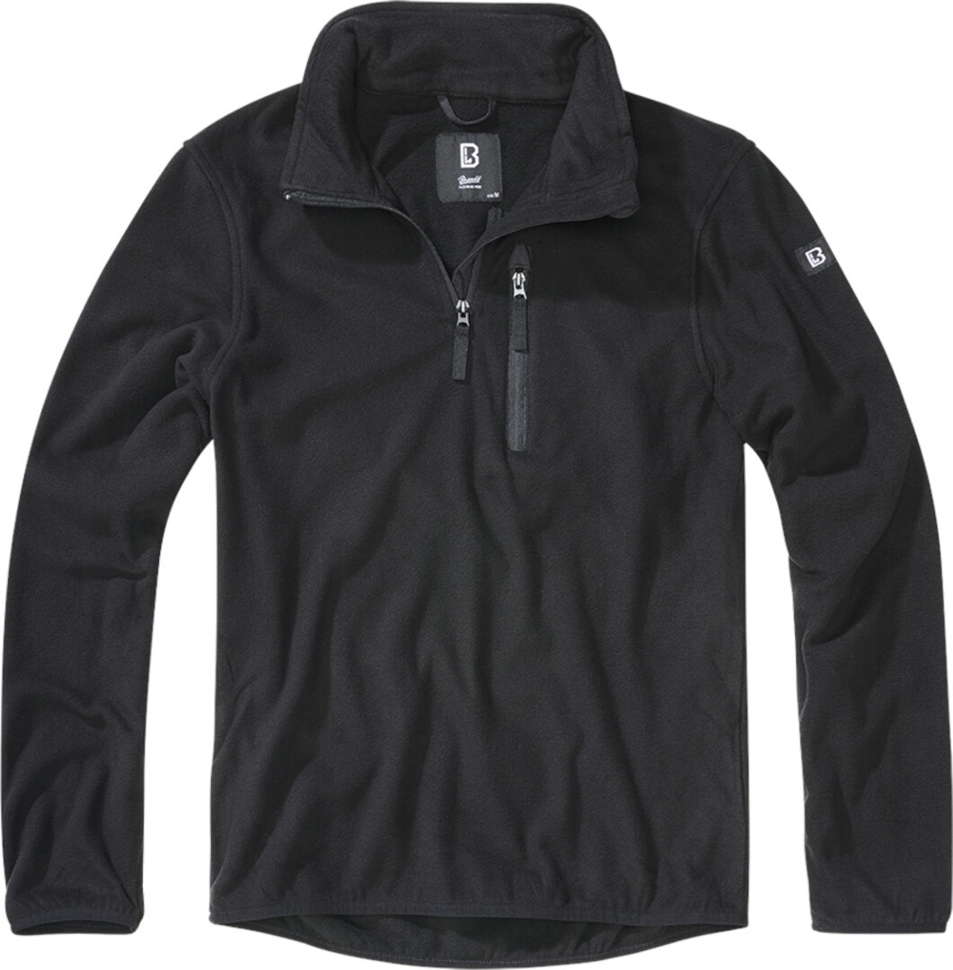 Brandit Fleece Pull demi-zip noir M Figure 1