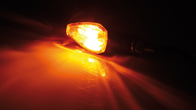 HIGHSIDER Smart Peak Lampindikator Kropp Svart / Lins Orange (Par), Fram och Bak Figur 6