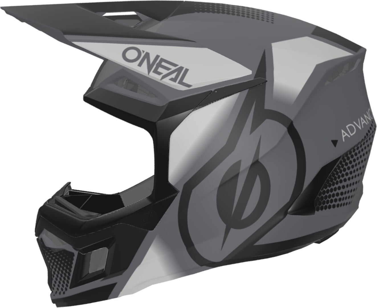 Oneal Men's Black/Grey 3Srs Vision Motocross Helmet
