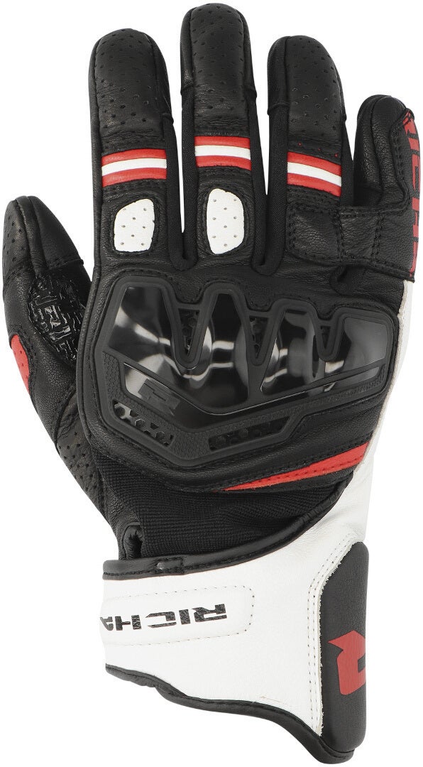 Richa Stradale Stealth perforerede motorcykelhandsker sort/hvid/rød XL Figur 1