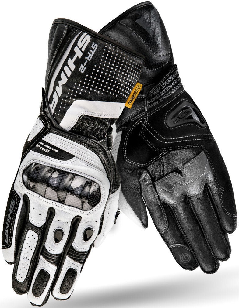 SHIMA STR-2 Motorrad Handschuhe schwarz/weiß L Abbildung 3