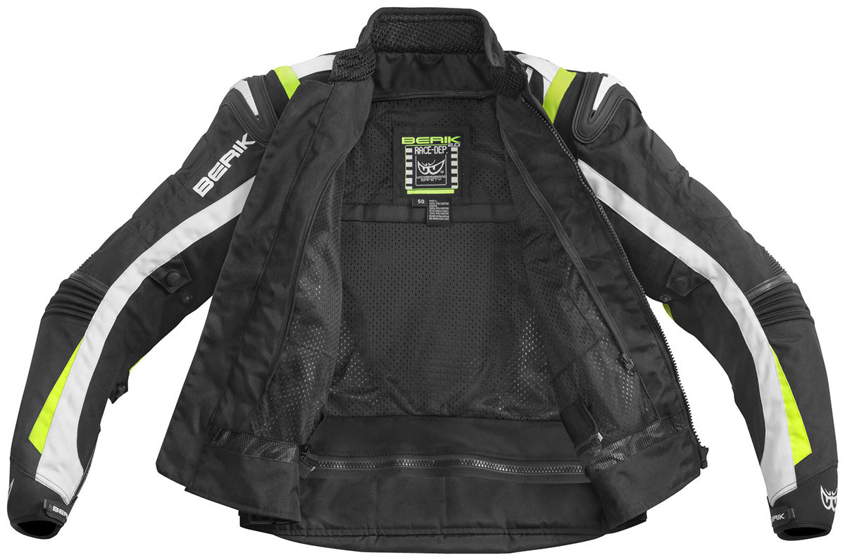 Berik Endurance Waterproof Motorcycle Textile Jacket black/white/yellow 52 Figure 3