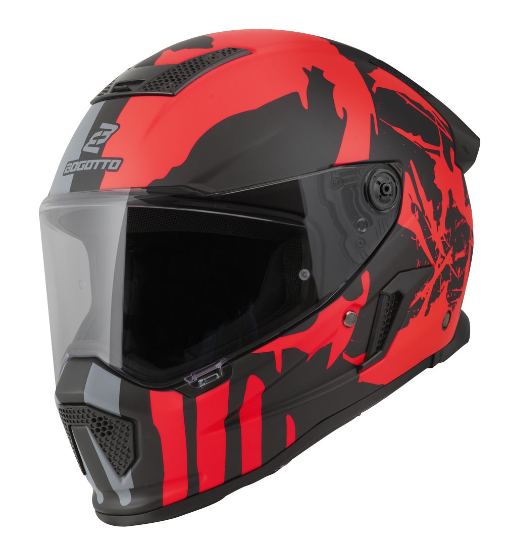 Bogotto Rapto Demon Casque Gris/rouge mat XL Figure 18