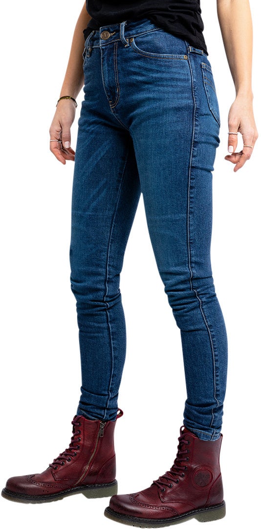 John Doe Luna High Mono Jeans moto da donna Blue Stone Wash 32 L30 Figura 10