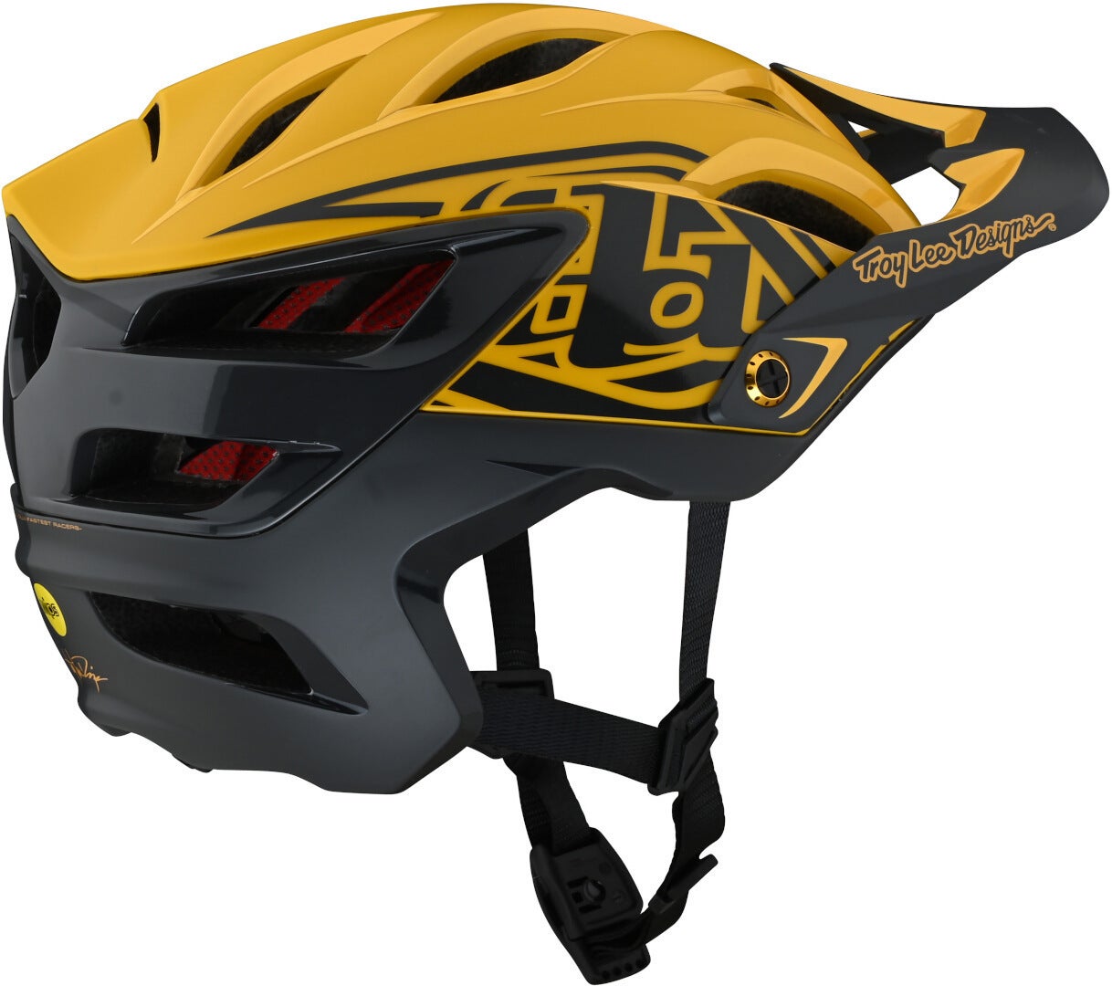 Troy Lee Designs A3 Uno MIPS Casco da bicicletta nero/giallo XL/XXL Figura 3