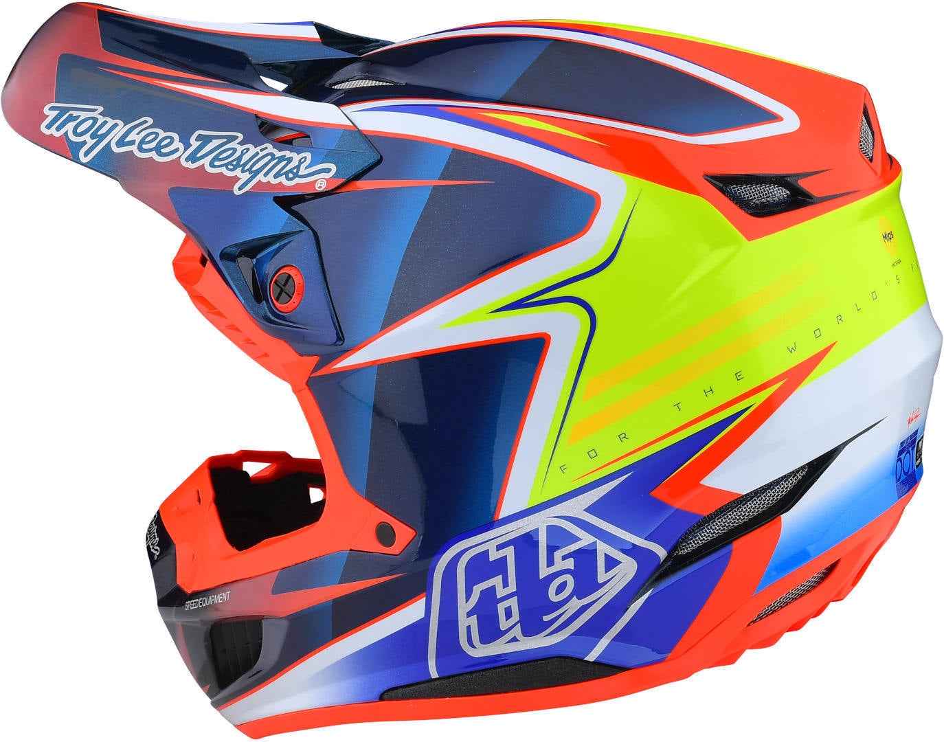 Troy Lee Designs SE5 MIPS Carbon Lines Casco Motocross blu/rosso S (55/56) Figura 8