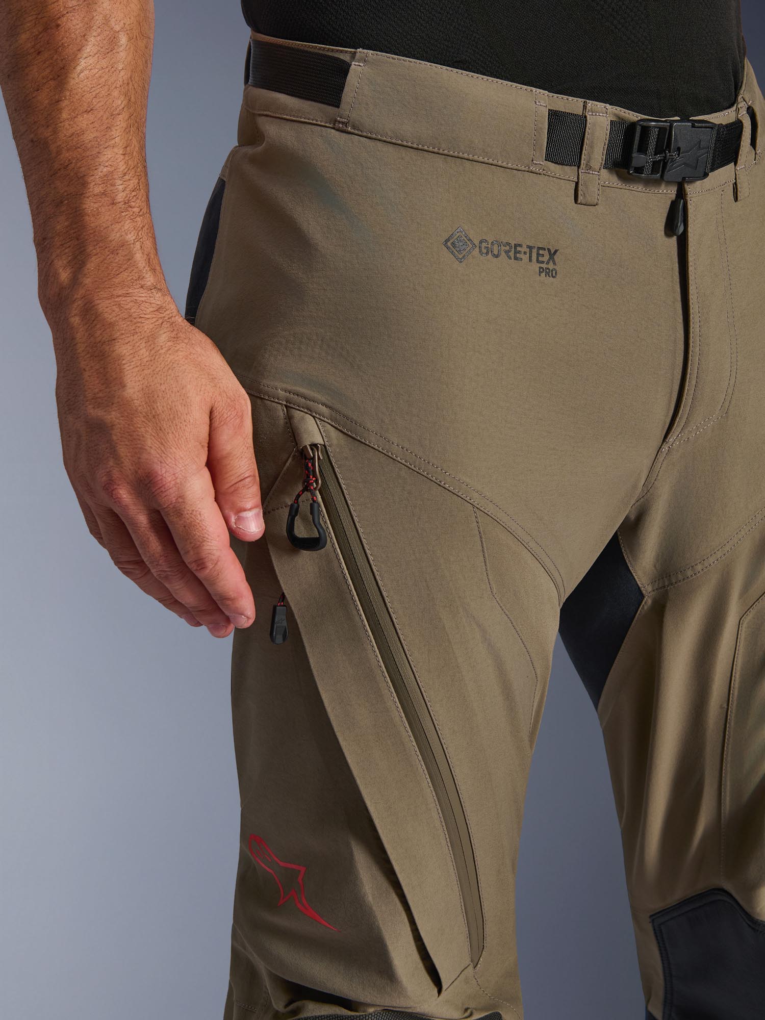 Side view of Alpinestars Nazca 3L Gore-Tex Pro waterproof Motorcycle Textile Pants
