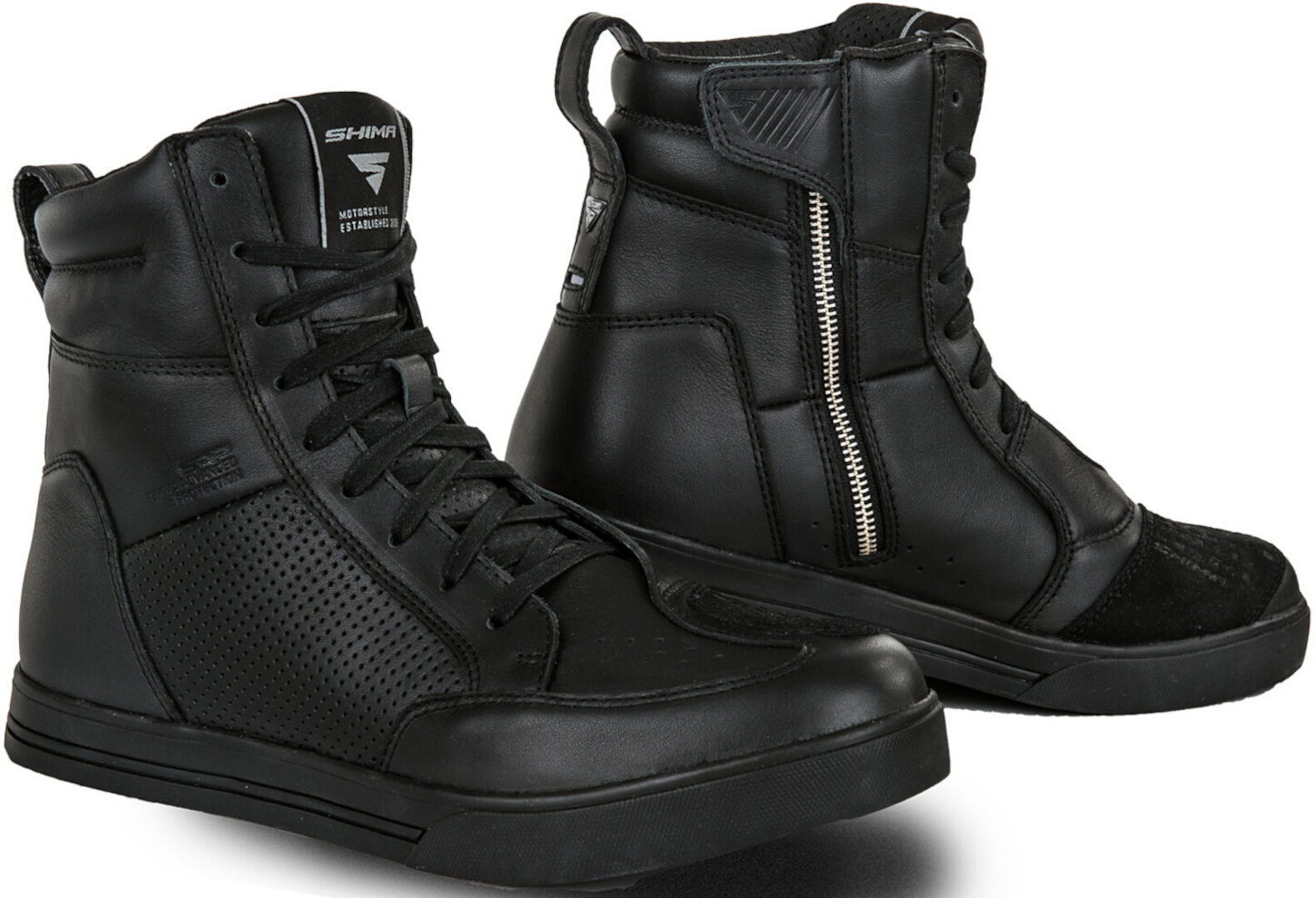SHIMA Blake perforé Chaussures de moto noir 48 Figure 1